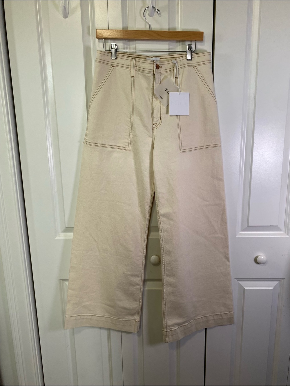 NWT Pistola Penny High Rise Wide Leg in Ecru